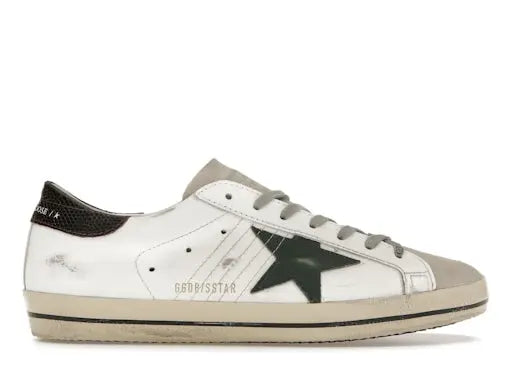 Golden Goose Super-Star White Seedpearl Green Golden Goose