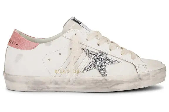 Golden Goose Super-Star White Silver Glitter Pink (Women's) Golden Goose