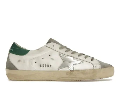 Golden Goose Super-Star White Silver Green Golden Goose