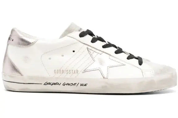 Golden Goose Super-Star White Silver Metallic Golden Goose