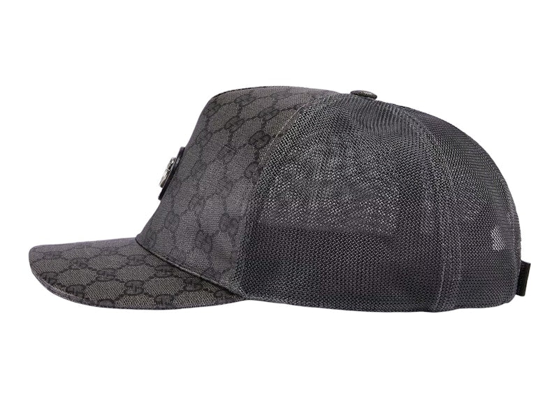 Gucci GG Supreme Baseball Hat Grey/Black - VOSneakers