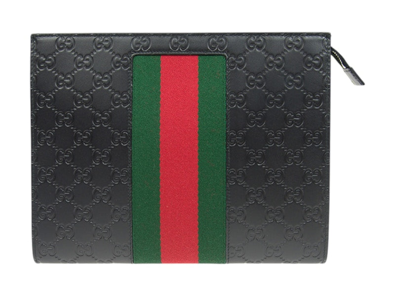 Gucci GG Supreme Web Pouch Black - VOSneakers