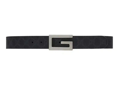 Gucci Reversible Belt with Square G Buckle GG Supreme Black - VOSneakers