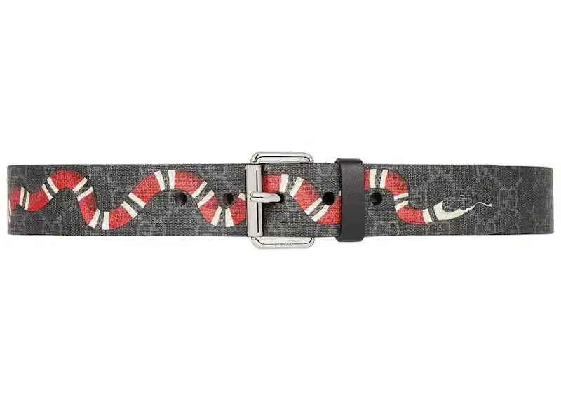 Gucci Supreme Kingsnake Belt Black - VOSneakers