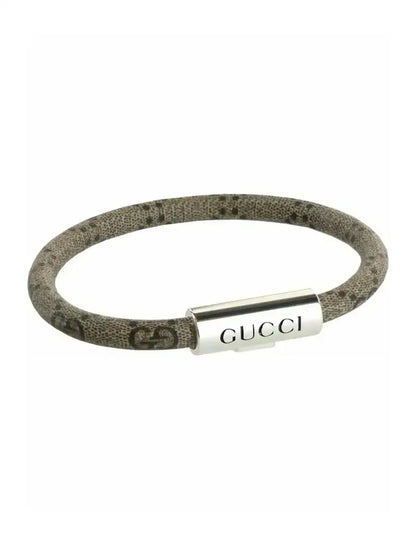 Gucci Trademark GG Supreme Bracelet Silver - VOSneakers
