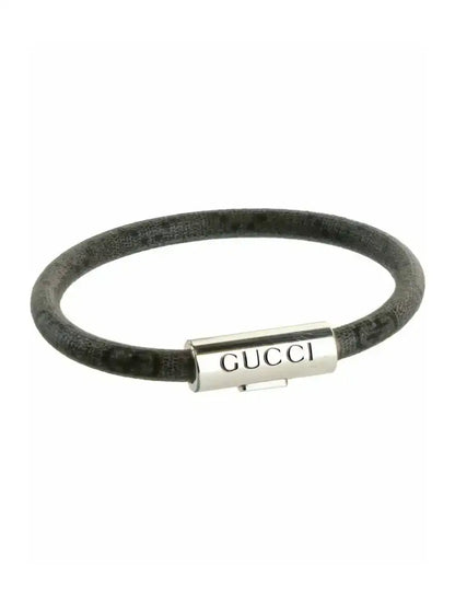 Gucci Trademark GG Supreme Bracelet Silver - VOSneakers