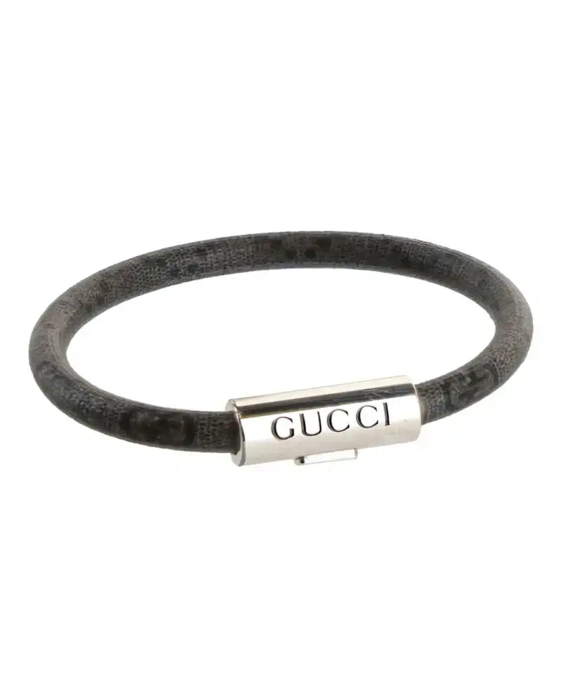 Gucci Trademark GG Supreme Bracelet Silver - VOSneakers
