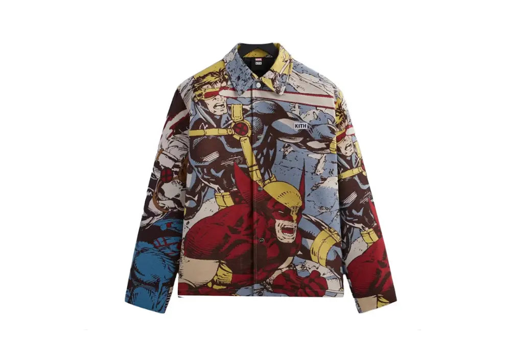 Kith x Marvel X-Men Tapestry Coaches Jacket Black PH Kith