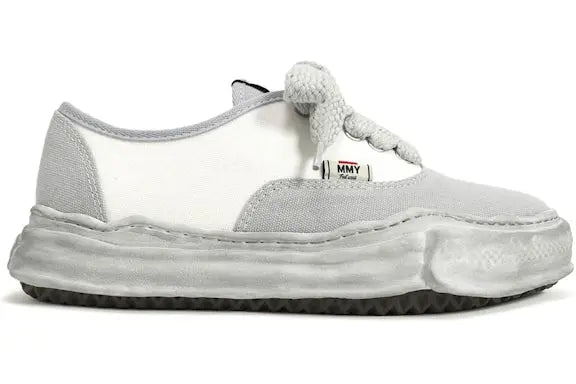 Maison Mihara Yasuhiro Baker OG Sole Over Dyed Canvas Low White Maison Mihara Yasuhiro