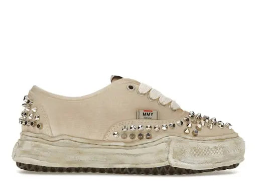 Maison Mihara Yasuhiro Baker OG Sole Studded Canvas Low White Maison Mihara Yasuhiro
