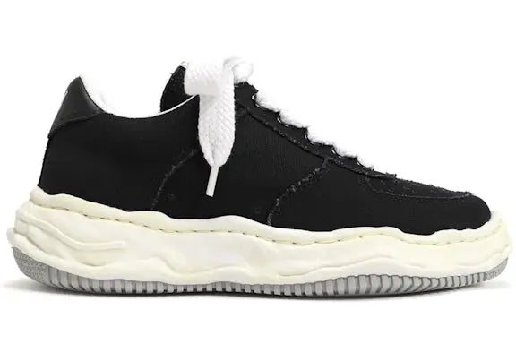 Maison Mihara Yasuhiro Wayne OG Sole Washed Canvas Low Black Maison Mihara Yasuhiro