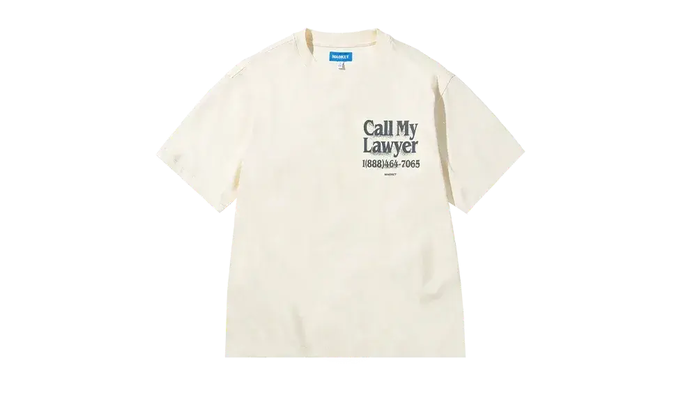 Market Studios T-Shirt Call My Lawyer 3D Butter Cream Market Studios