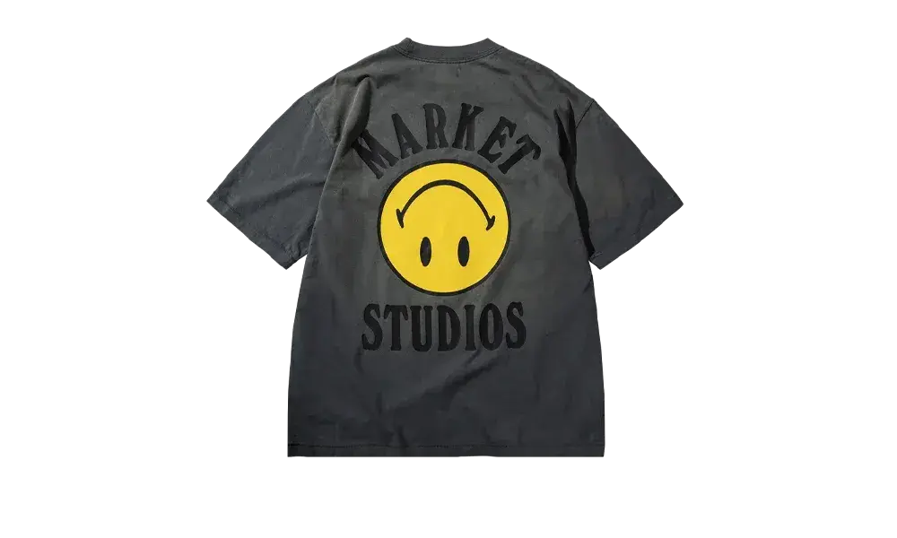 Market Studios T-Shirt Smiley Lockup Cement Market Studios