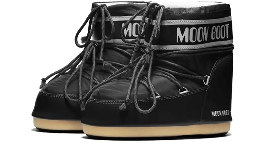 Moon Boot Icon Low Black Nylon Moon Boot