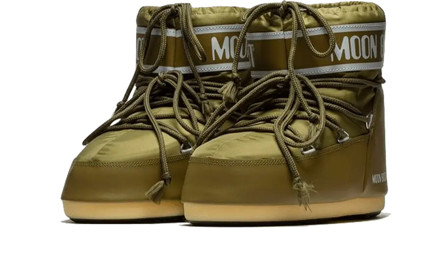 Moon Boot Icon Low Khaki Nylon Moon Boot