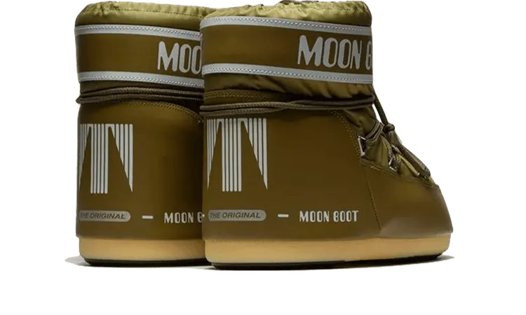 Moon Boot Icon Low Khaki Nylon Moon Boot