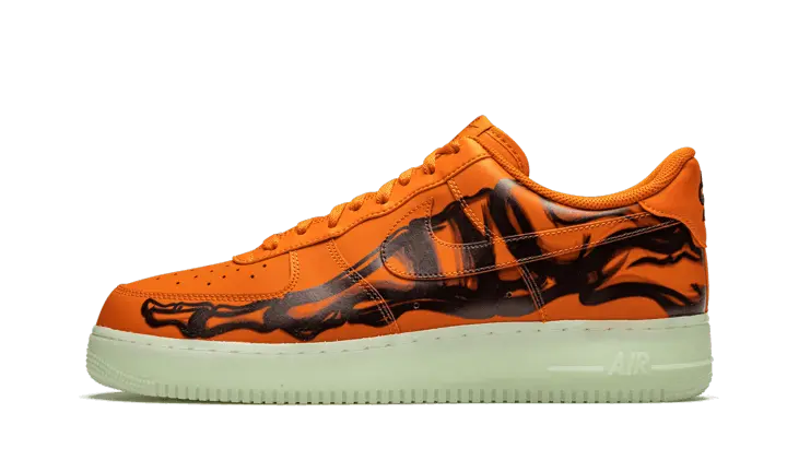 Nike Air Force 1 Low Orange Skeleton Halloween 2020 Nike