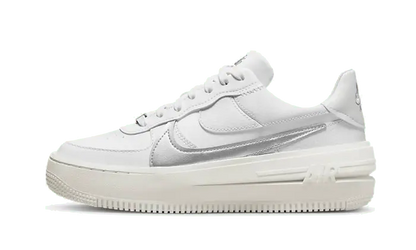 Nike Air Force 1 Low Platform Summit White Metallic Silver VOSneakers