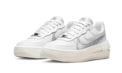 Nike Air Force 1 Low Platform Summit White Metallic Silver VOSneakers