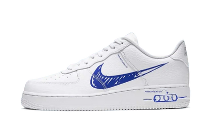 Nike Air Force 1 Low Sketch Blue Swoosh Nike