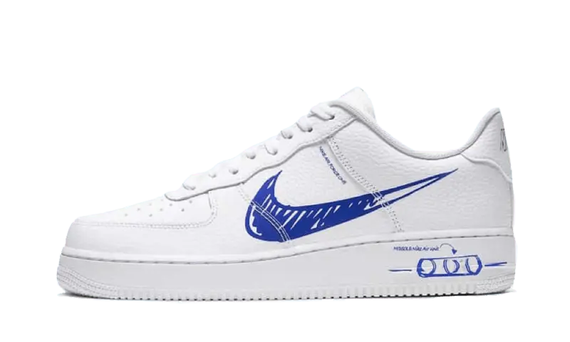 Nike Air Force 1 Low Sketch Blue Swoosh Nike
