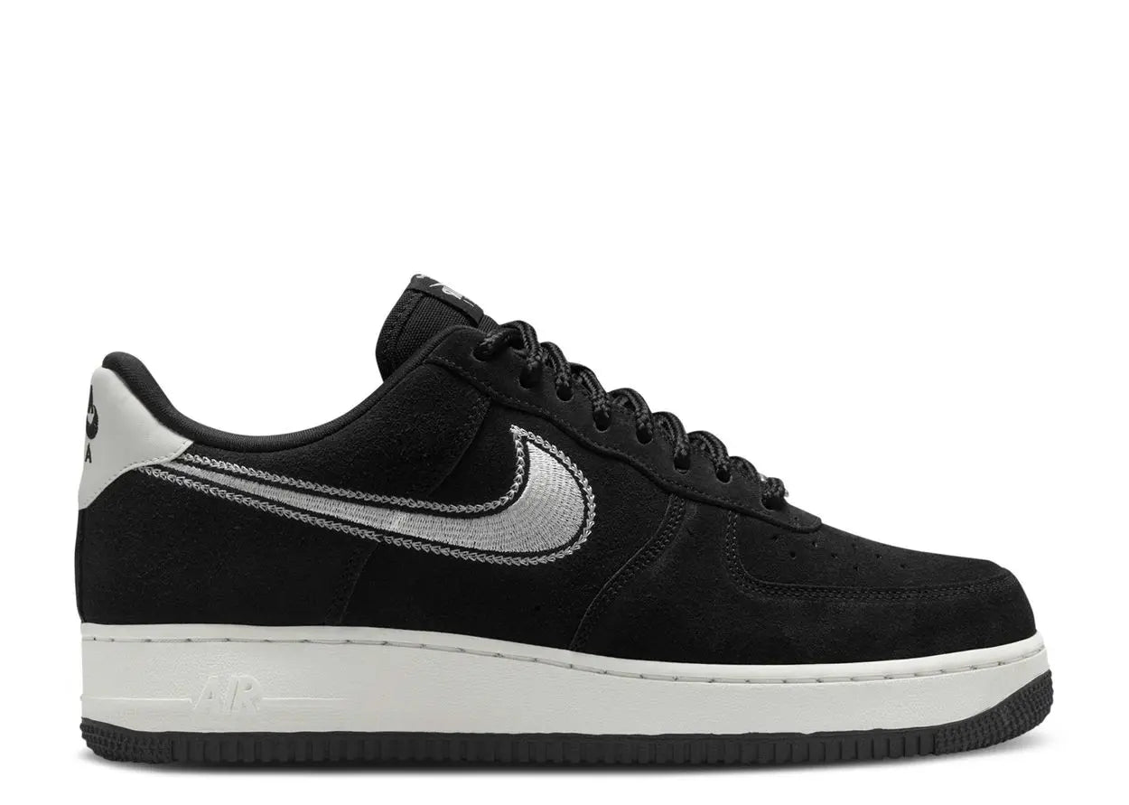 Nike Air Force 1 Low '07 LV8 Black Sail Embroidered Swoosh Nike