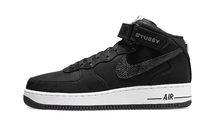 Nike Air Force 1 Mid Stussy All Black VOSneakers