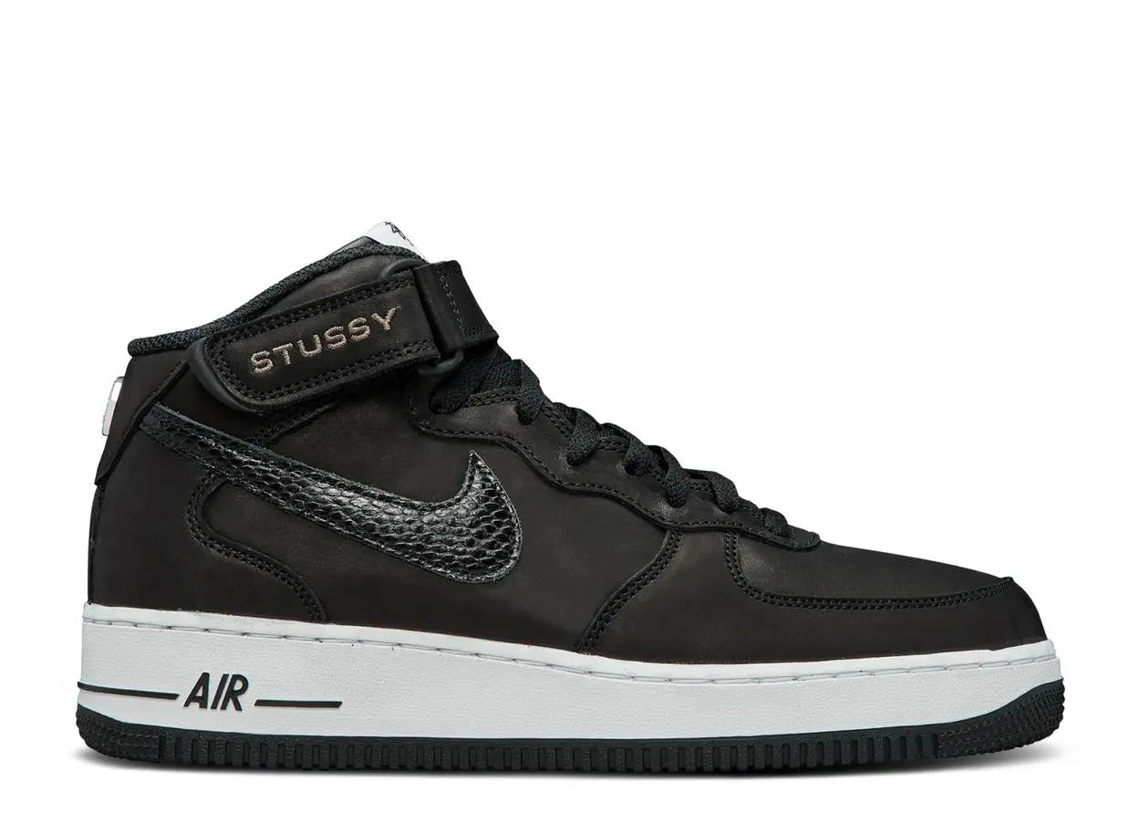 Nike Air Force 1 Mid Stussy Black Snakeskin Nike