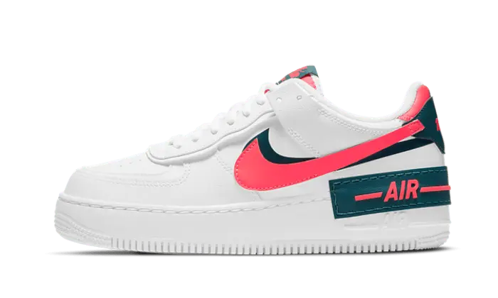 Nike Air Force 1 Shadow White Dark Teal Solar Red Nike