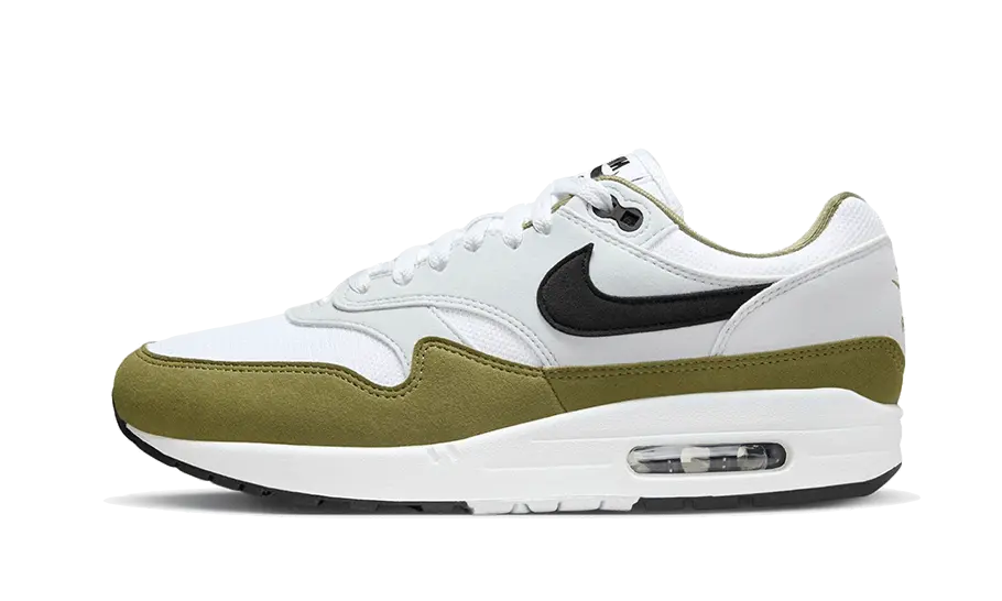 Nike Air Max 1 White Black Medium Olive Nike