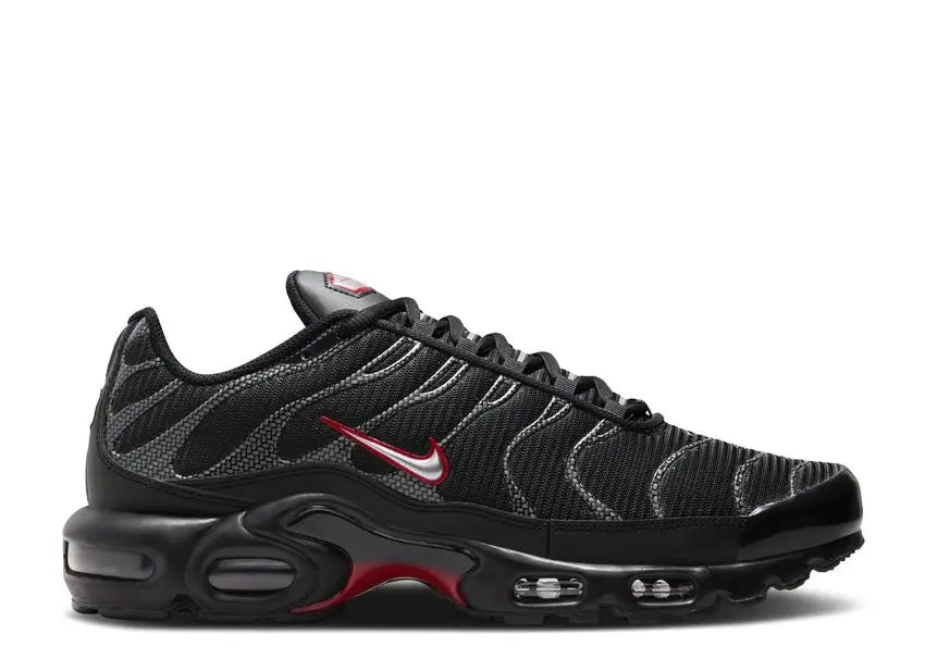 Nike Air Max Plus Black University Red Metallic Silver Nike
