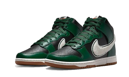 Nike Dunk High Chenille Swoosh Black Green VOSneakers