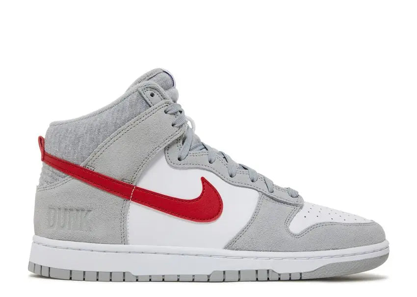 Nike Dunk High Light Smoke Grey Gym Red Nike
