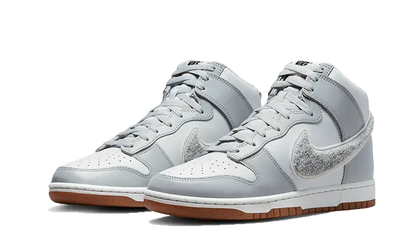 Nike Dunk High Retro Chenille Swoosh White Grey VOSneakers