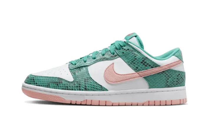 Nike Dunk Low Snakeskin Washed Teal Bleached Coral Nike