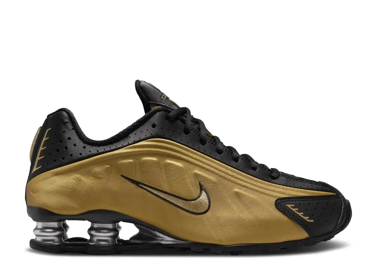 Nike Shox R4 Black Metallic Gold Nike