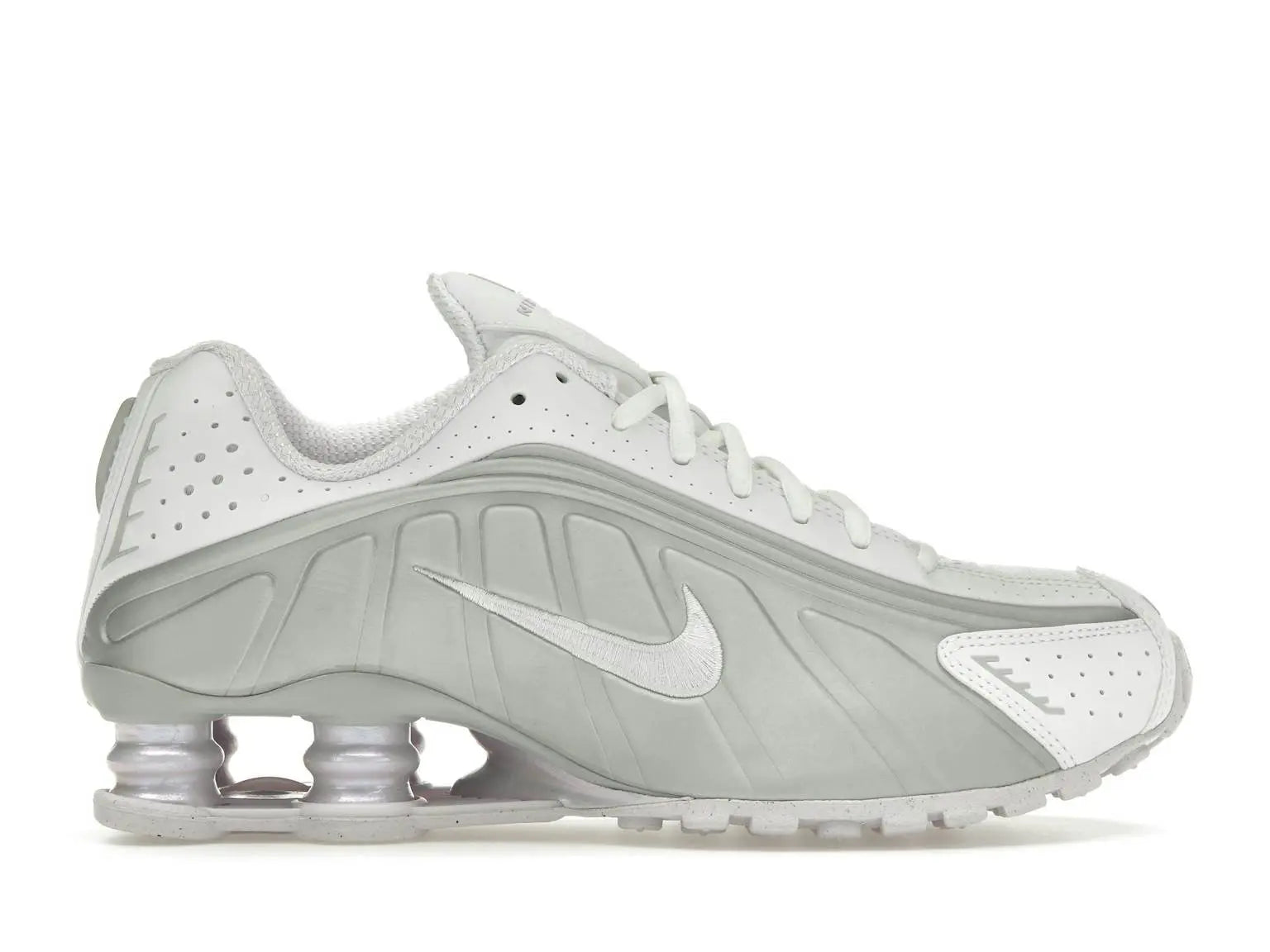 Nike Shox R4 White Metallic Platinum Barely Grape (Femme) Nike