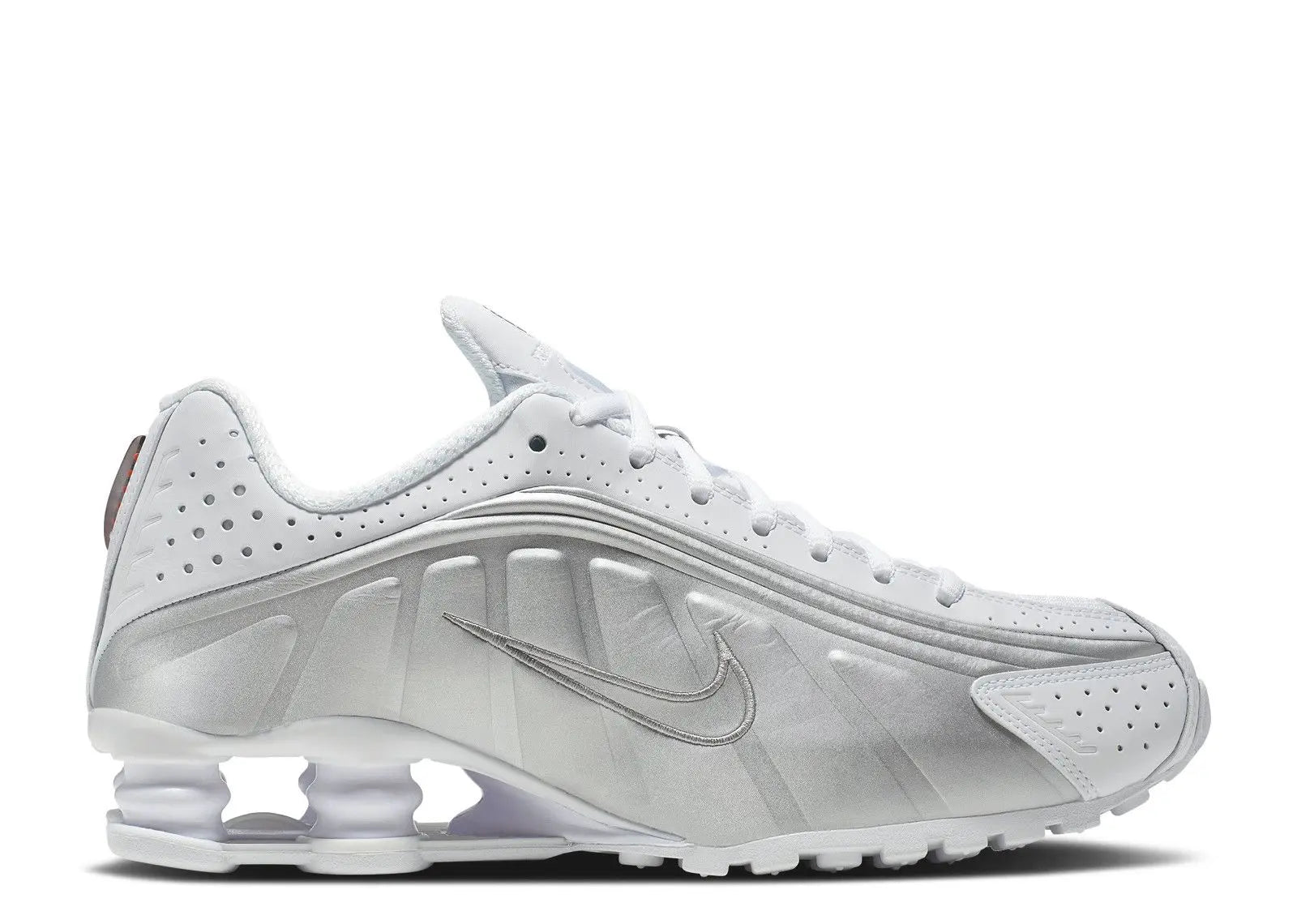 Nike Shox R4 White Metallic Silver Nike