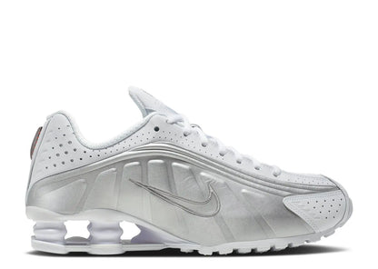 Nike Shox R4 White Metallic Silver Nike