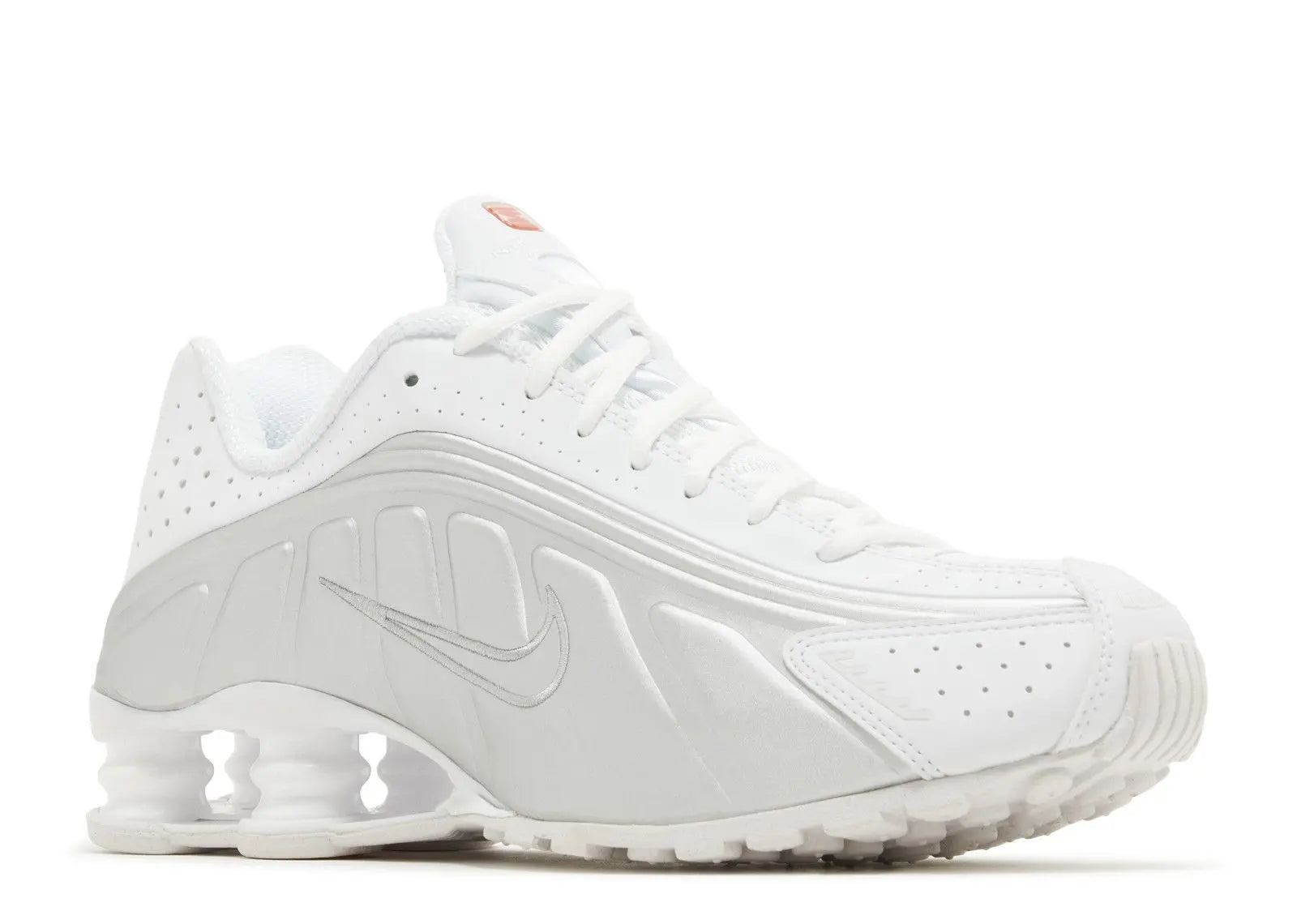 Nike Shox R4 White Metallic Silver Nike