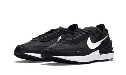 Nike Waffle One Black White Swoosh Nike