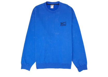 Nike x Stussy Acid Wash Crew Fleece Blue Nike