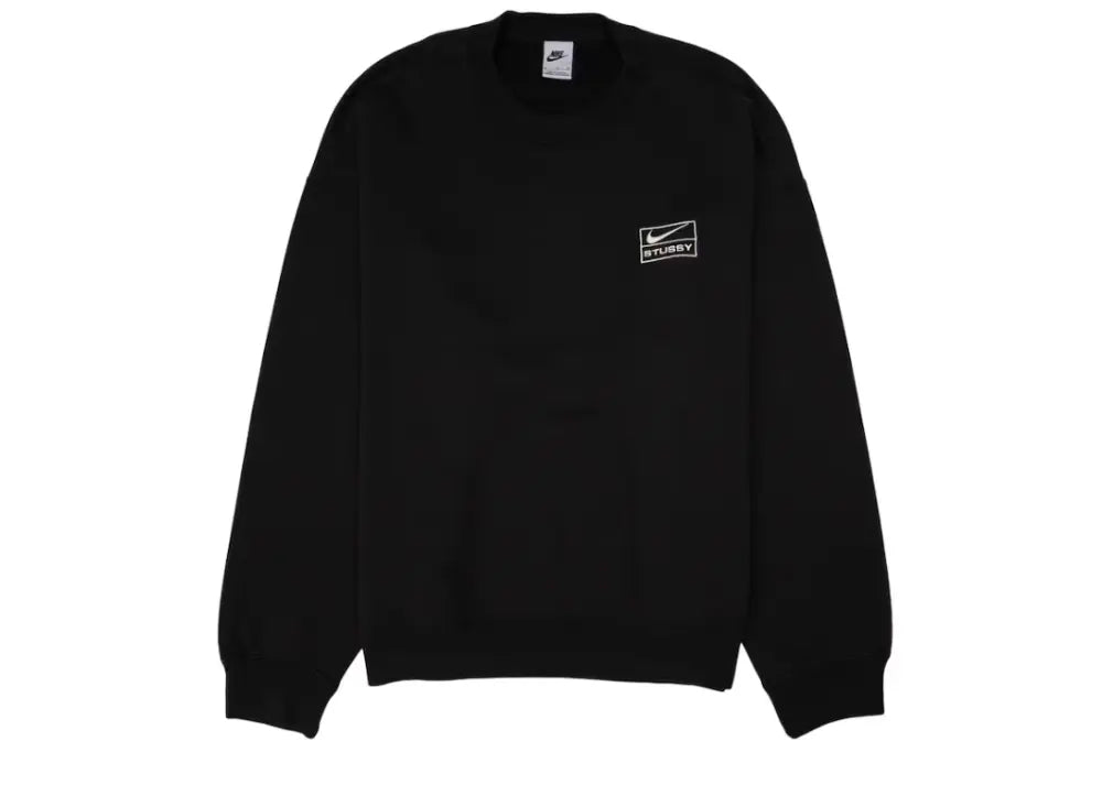 Nike x Stussy Wash Crew Fleece Black Nike