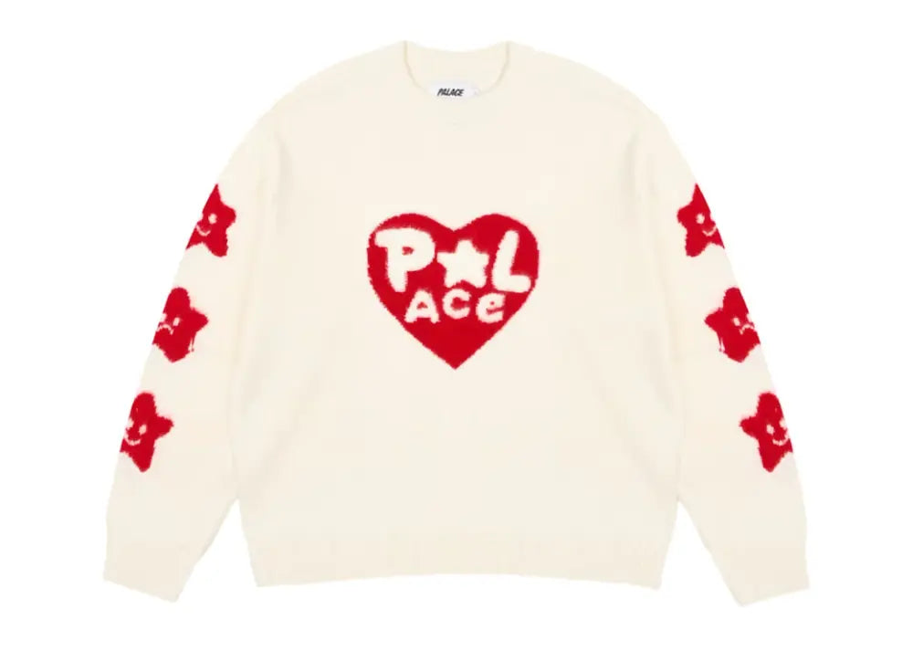 Palace Cosy Knit (FW24) Soft White Palace