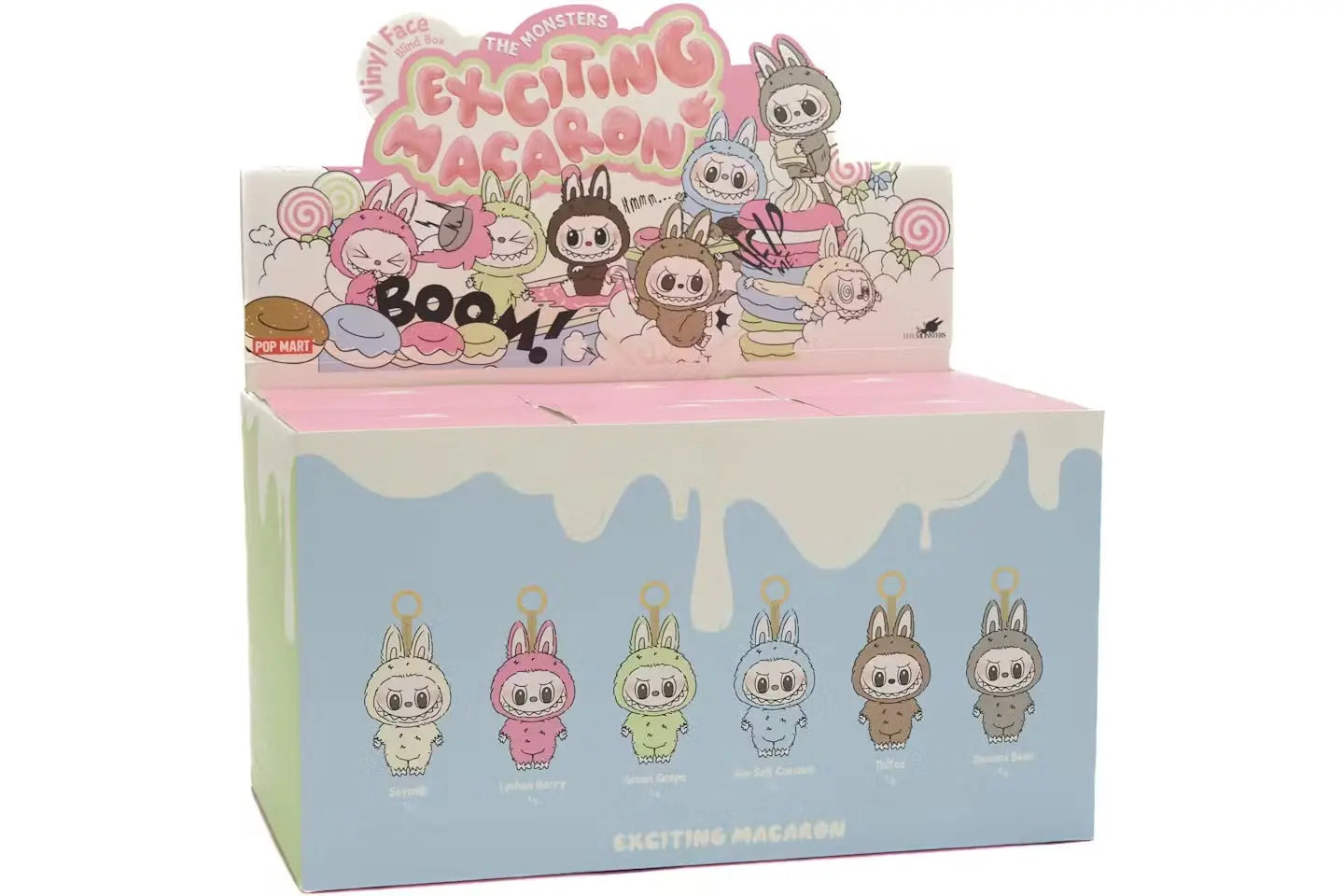 Pop Mart Labubu The Monsters – Série “Exciting Macaron” – Étui scellé (6 boîtes mystères) – Vinyl Face VOSneakers