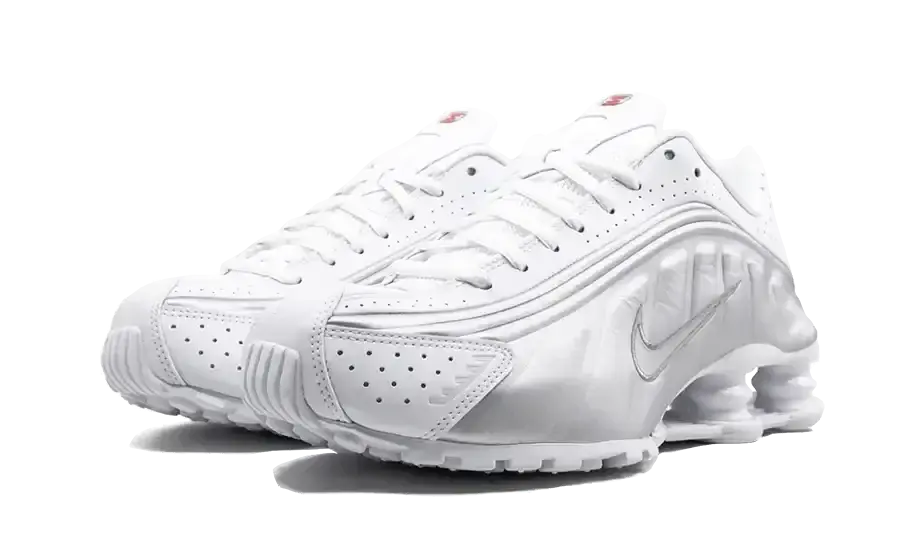 Shox R4 White Metallic Silver VOSneakers