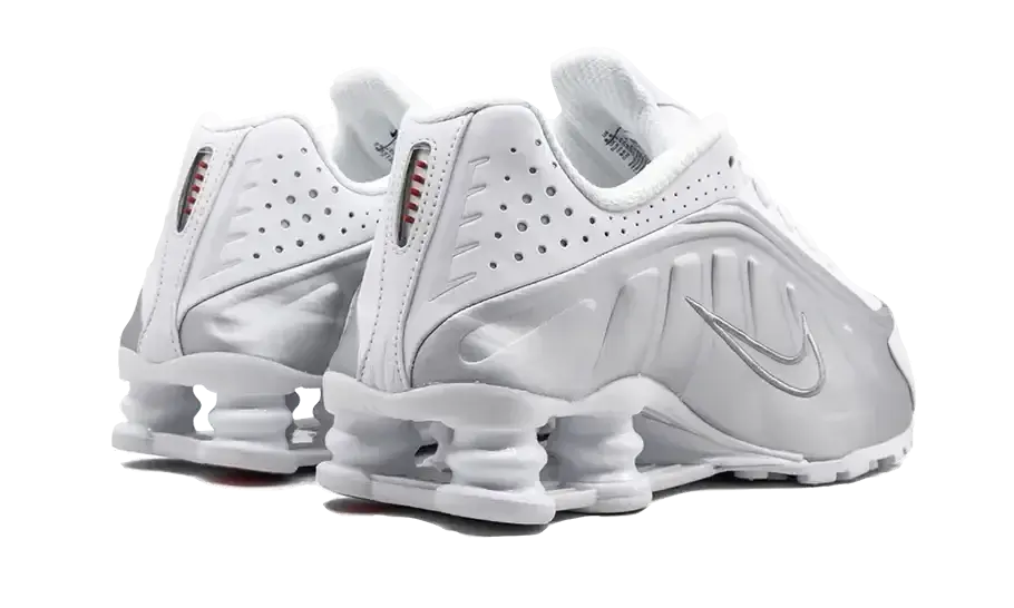Shox R4 White Metallic Silver VOSneakers