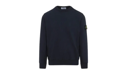 Stone Island Cotton Sweatshirt Navy Blue Stone Island