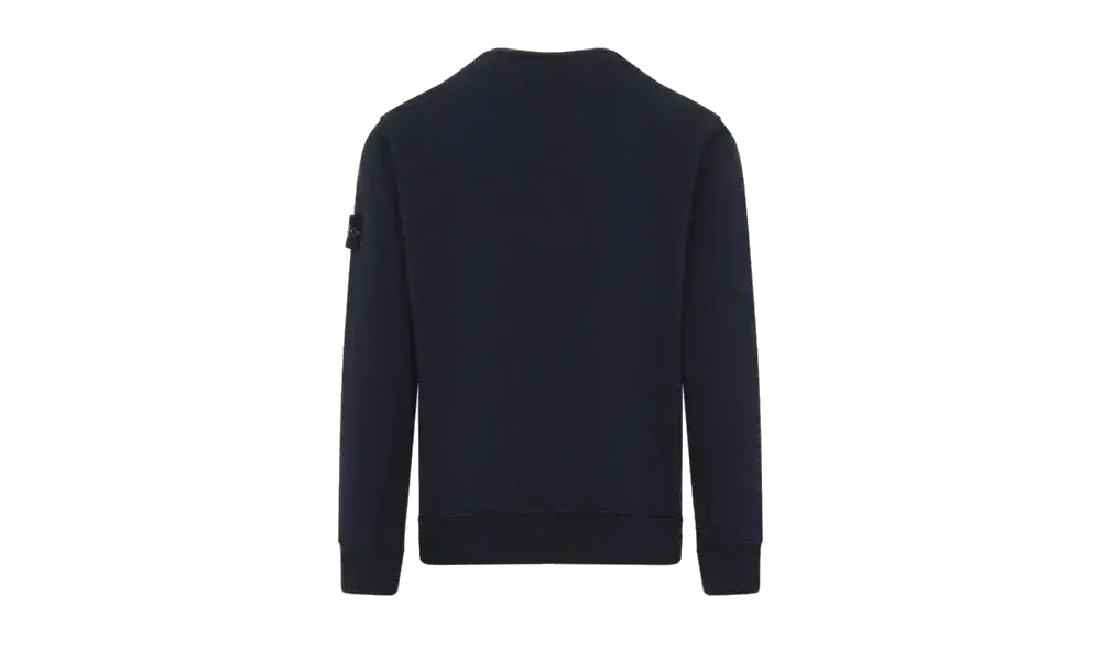 Stone Island Cotton Sweatshirt Navy Blue Stone Island