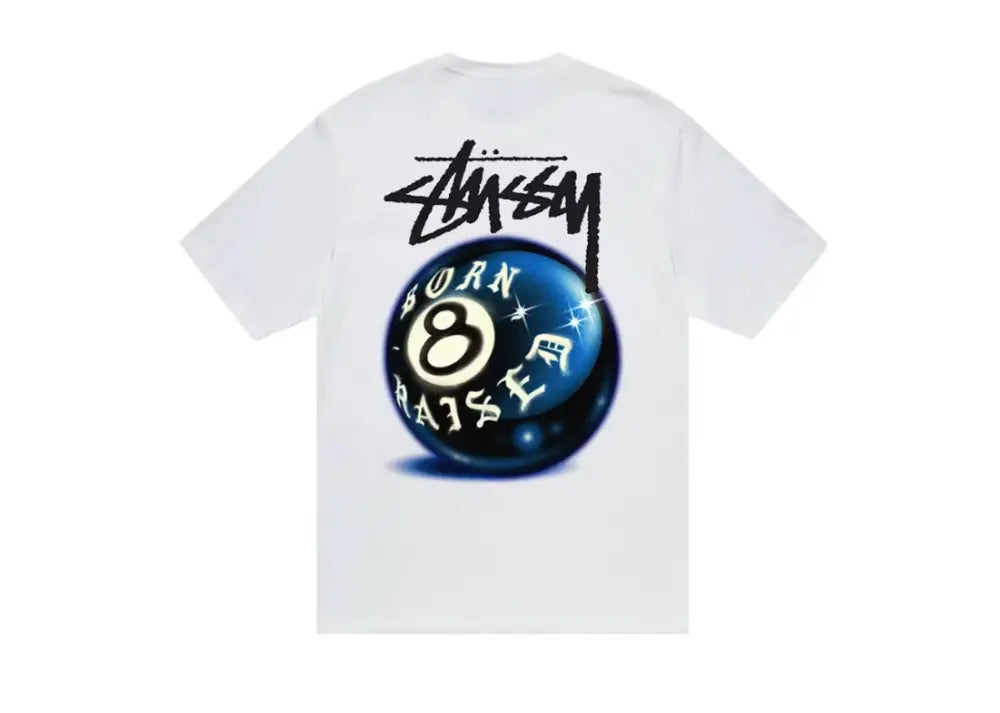Stussy Born X Raised 8 Ball Tee White Nike
